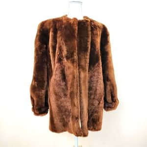 Vintage Laskin Mouton Shearling Lambskin Fur Coat